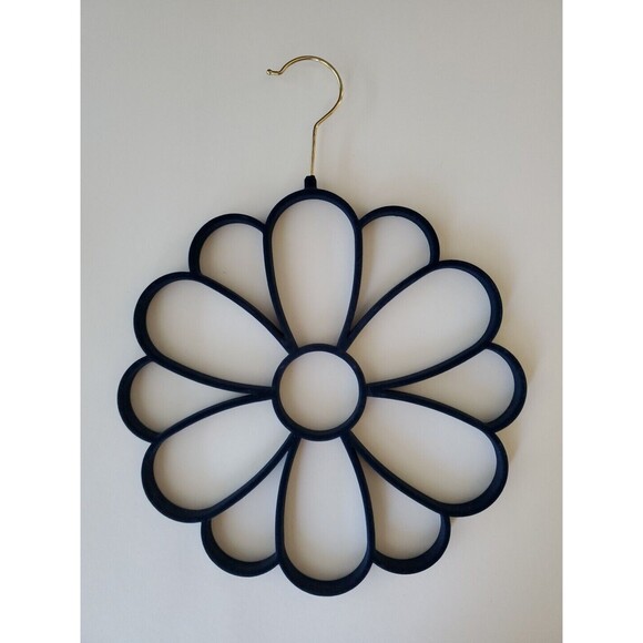 Blue Velvet Non Slip 13 Slots Scarf Hanger Holder Space Save Organizer - Picture 3 of 3